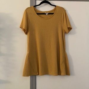 Waffle knit shirt